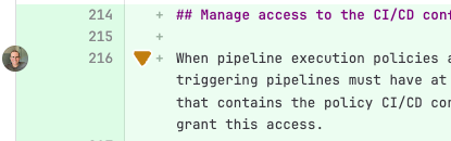 Icon to expand a comment in a merge request diff.